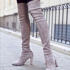 Stuart Weitzman Highland Taupe OTK boots